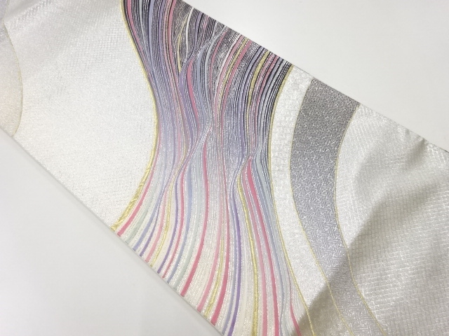 JAPANESE FUKURO OBI / WOVEN LINE DRAWING